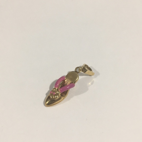 14k Yellow Gold High Heel 👠 Shoe Charm w/Enamel - Picture 4 of 7